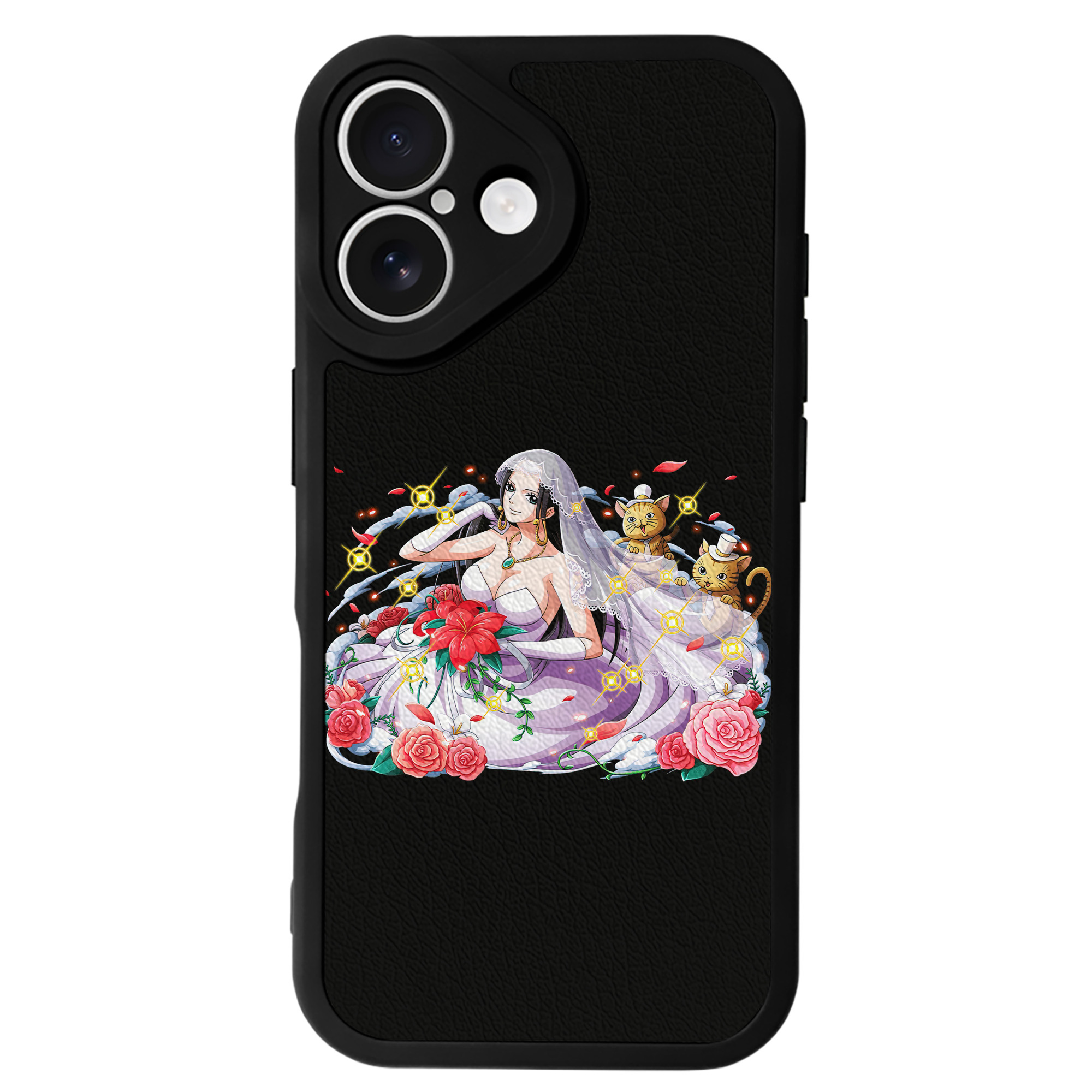 （画像用） ワンピース ボア・ハンコック ONE PIECE Boa·Hancock 【iPhone 16シリーズ対応】シリコンスマホケース（レザー調） 材質：シリコン